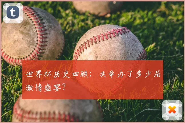 世界杯历史回顾：共举办了多少届激情盛宴？